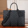 LV高仿男士灰黑Monogram手提托特包 公事包｜歐美奢侈品精品推薦
