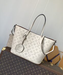 LV米白壓紋托特包 高仿原單手提肩背兩用大容量包