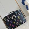 LV黑底彩色Monogram化妝包 高仿原單手提收納包 M13747｜歐美奢侈品精品推薦