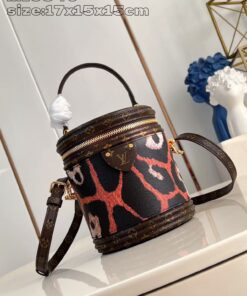 LV圓桶斜背包 M13846 高仿野性風手提包 原單復刻款