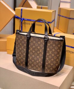 LV高仿托特包經典老花設計大容量男用通勤包2025推薦