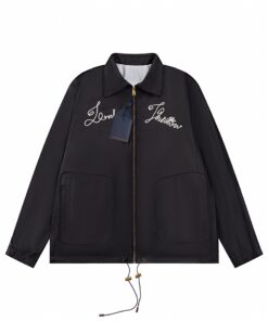 LV高仿立體刺繡薄外套簡約百搭設計師風男款