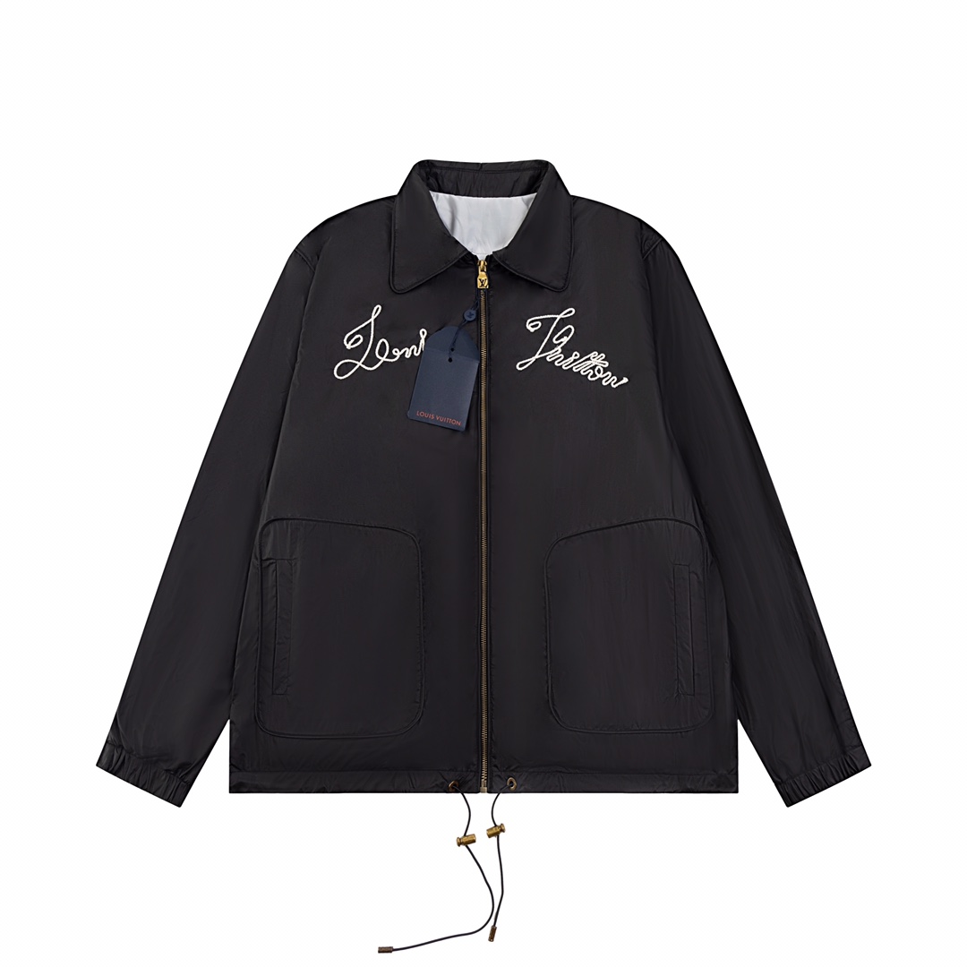 LV高仿立體刺繡薄外套簡約百搭設計師風男款|超A仿原單精品圖片 1 LV高仿立體刺繡薄外套簡約百搭設計師風男款