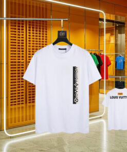 LV一比一短袖T恤直條印花清爽百搭夏日白T推薦