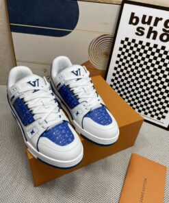 LV高仿白藍配色運動鞋 男款潮流百搭款