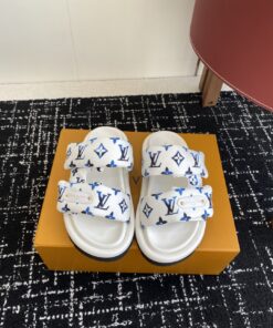 LV精品仿製情侶拖鞋 面包造型老花設計 穿搭百搭推薦