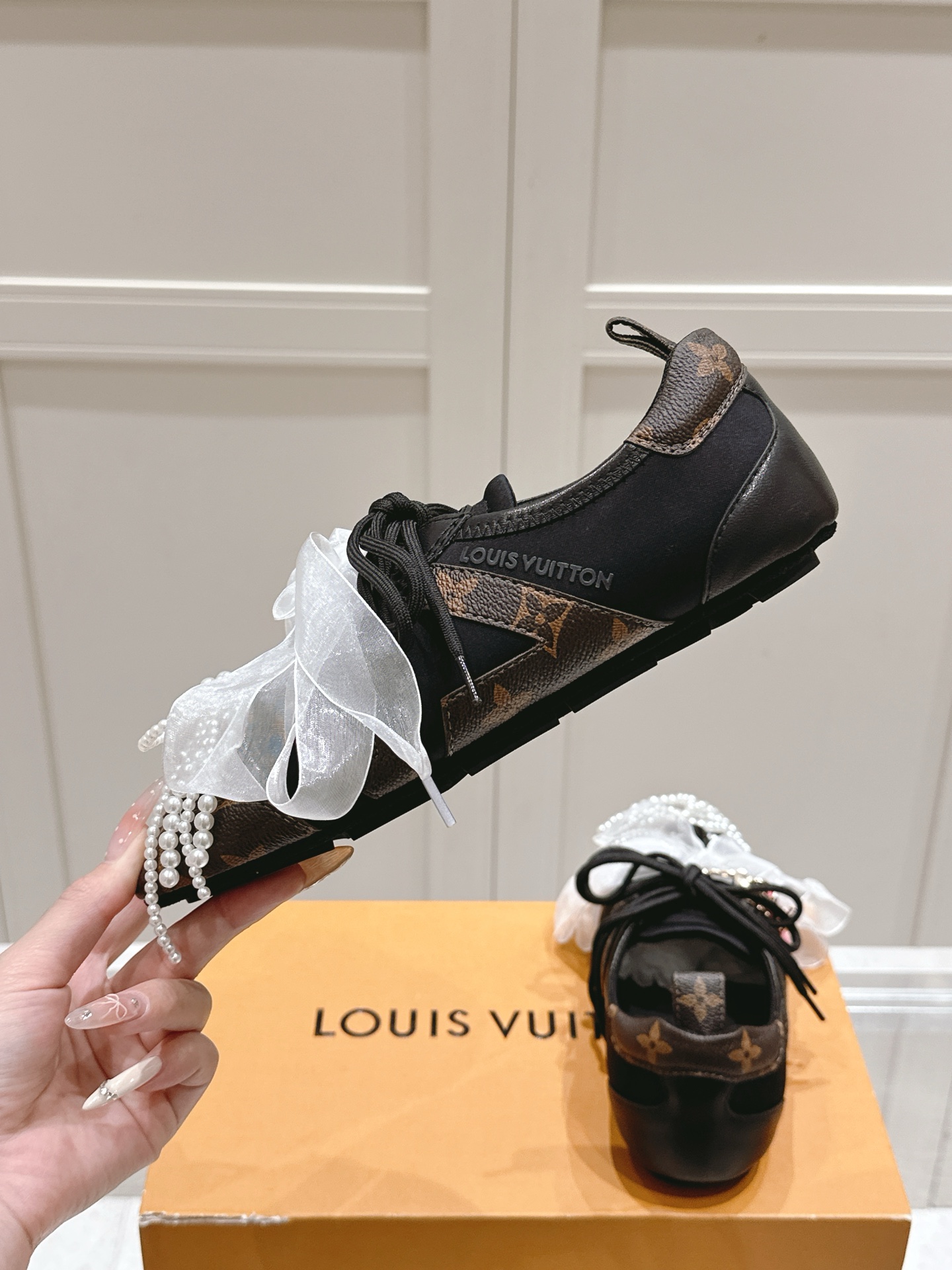 LV老花皮革芭蕾運動鞋 頂級復刻Sneakerina 女款亮眼單品