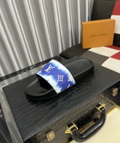 LV雲彩藍白拖鞋一比一仿製男鞋 夏季夢幻風格人氣涼鞋