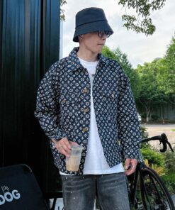 LV高仿滿印提花牛仔外套 時尚潮流街頭必備單品2025新款