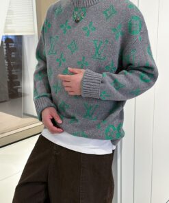 LV高仿純羊毛毛衣 秋冬百搭極簡風格高品質針織上衣