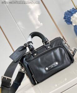 LV精品仿製黑色手提包M13988通勤斜背兩用設計款