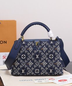 LV原單藍色1854系列手提包滿版織紋通勤輕奢推薦