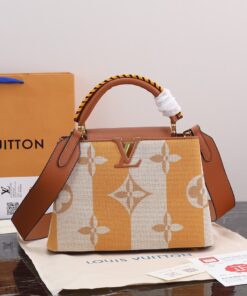 LV A貨拼色Monogram手提包復古圖騰通勤斜背兩用推薦