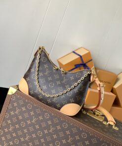 LV高仿女包M45832老花圓弧鏈條設計 精緻日常款