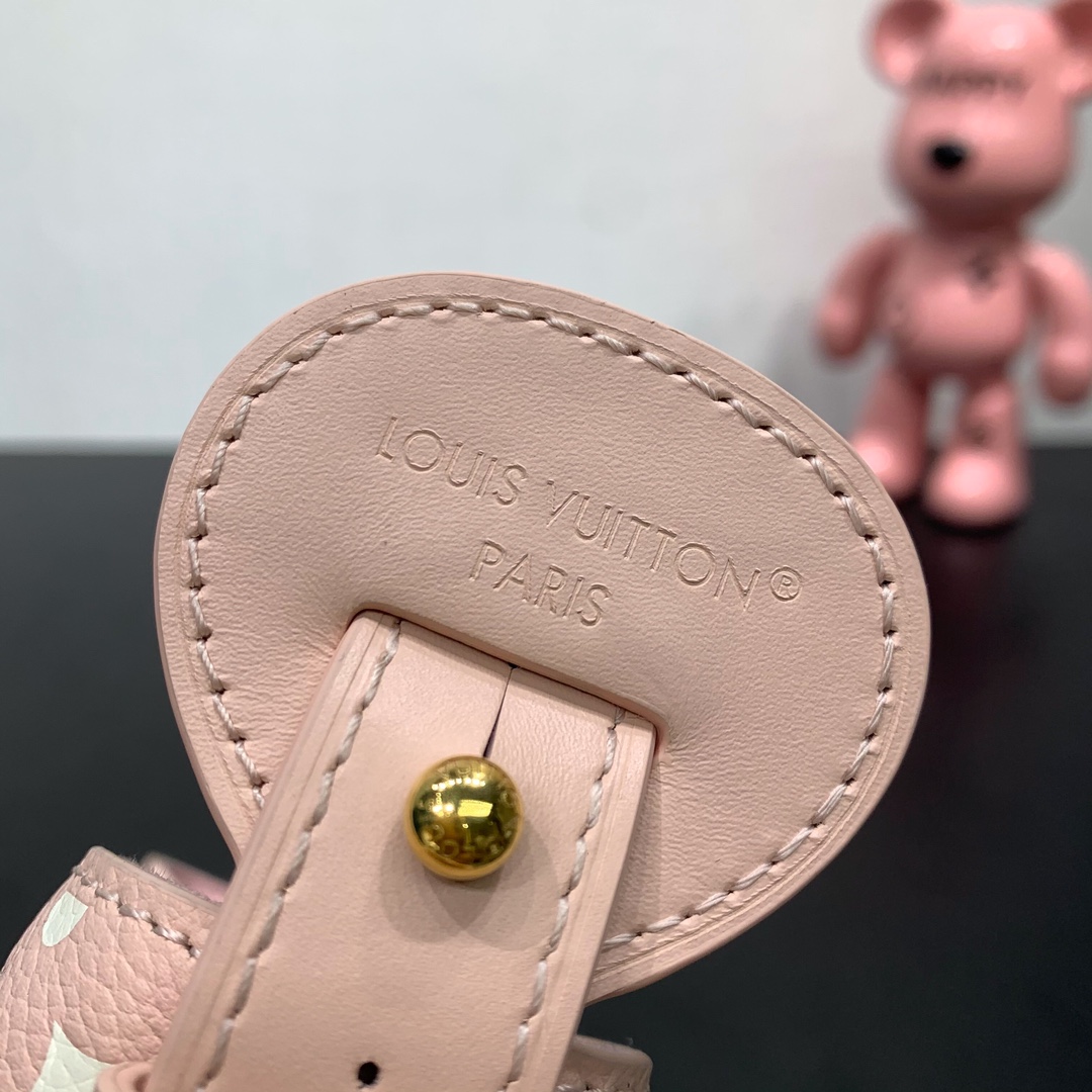 LV一比一粉色水桶包附卡包 奶油粉Monogram肩背包｜歐美奢侈品精品推薦
