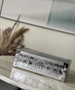 LV一比一M12277銀色金屬硬箱收藏級迷你行李箱