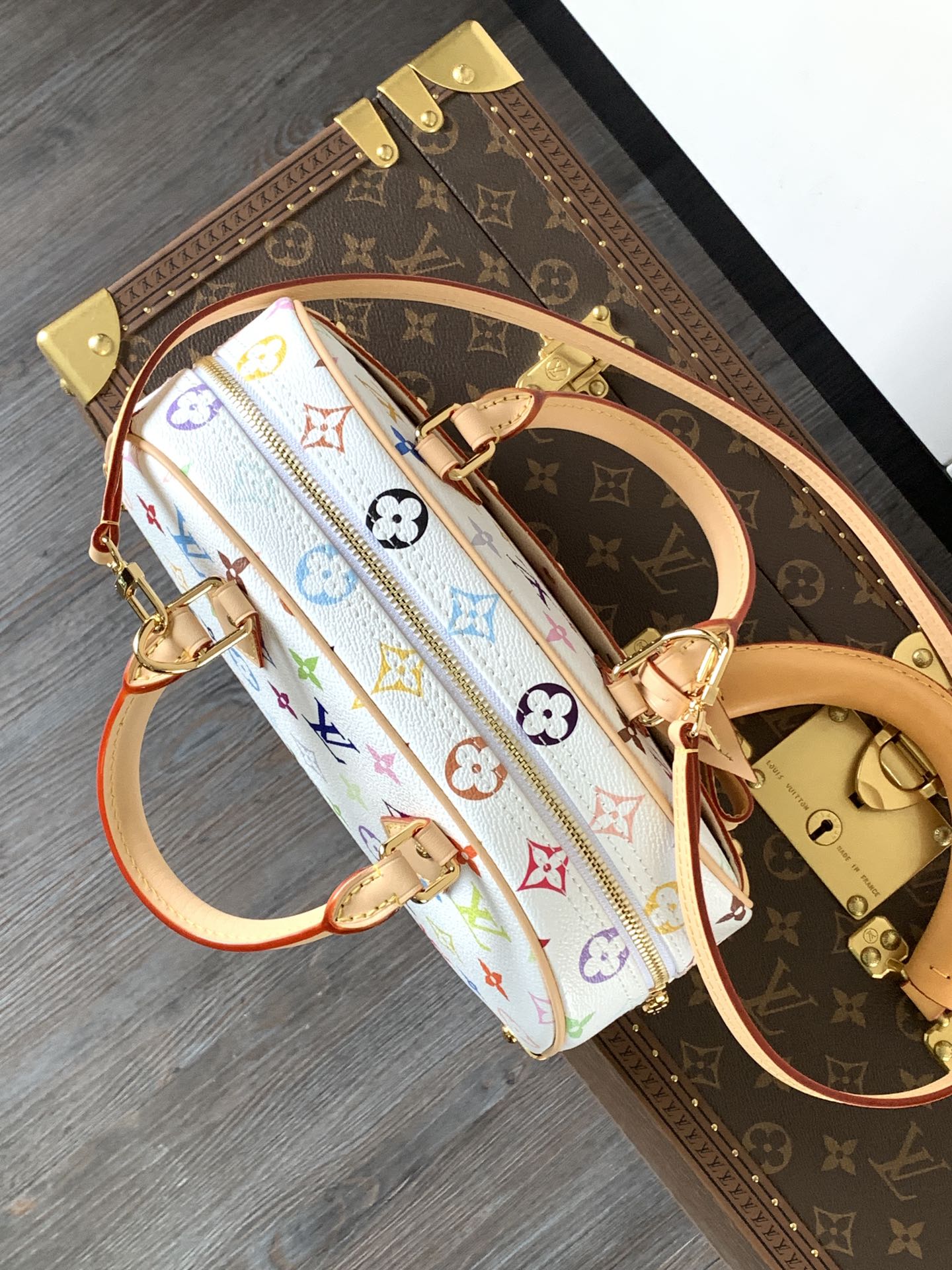 LV高仿M13084 Alma BB手提包彩色老花復古小巧經典款｜歐美奢侈品精品推薦