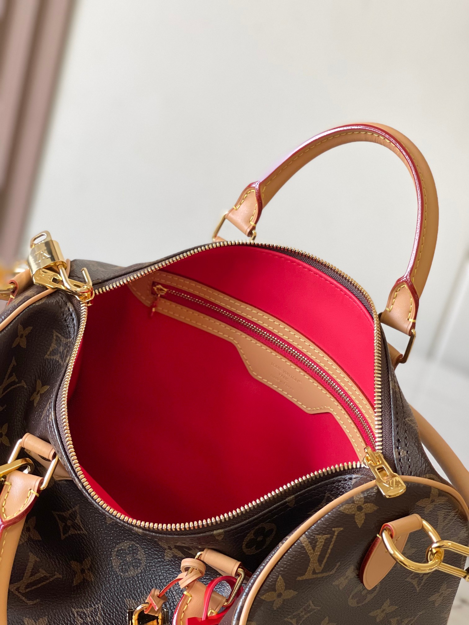 LV高仿M11945波士頓包Speedy 30老花設計旅行肩背手提兩用款｜歐美奢侈品精品推薦