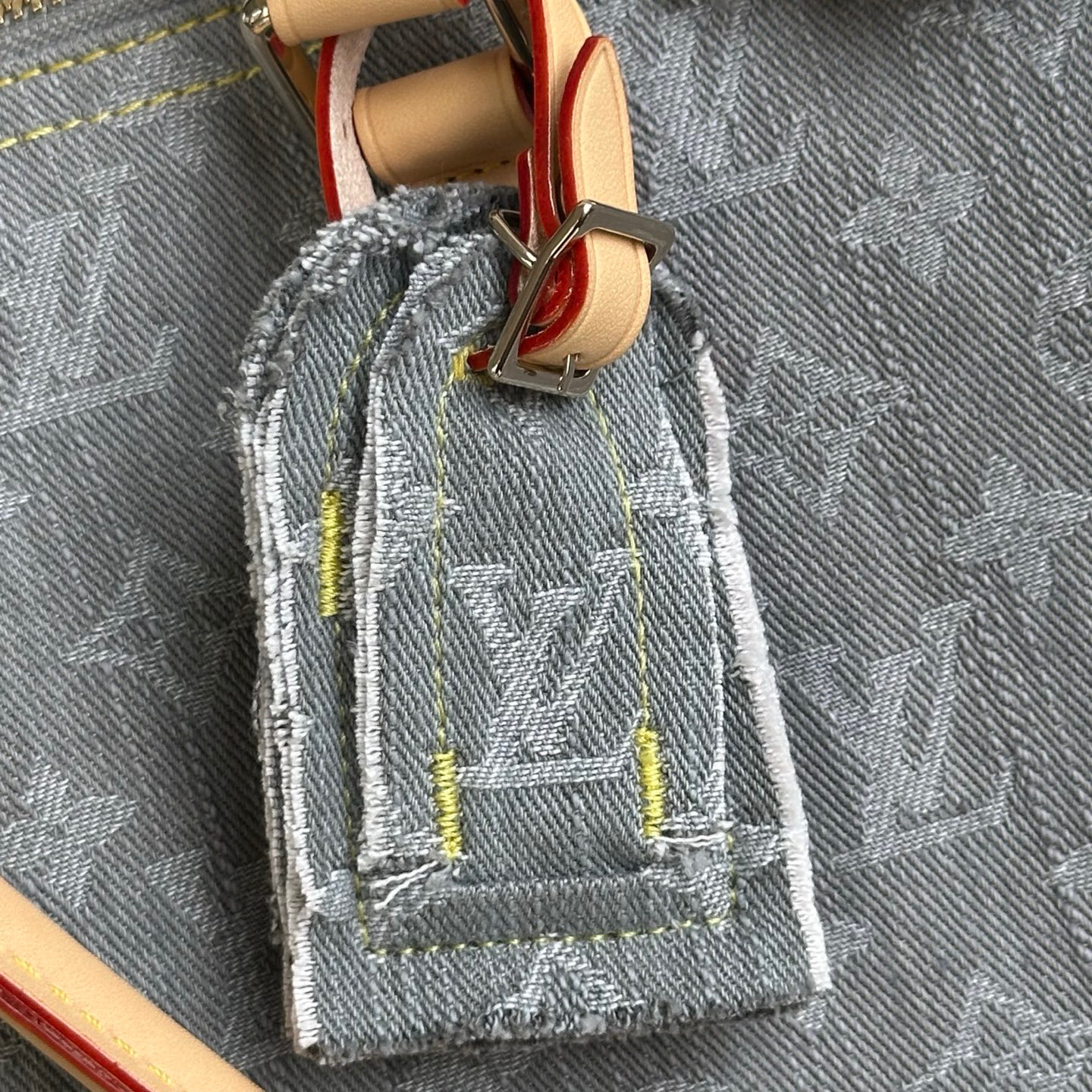 LV精品仿製灰色丹寧Speedy手提包復古老花波士頓款限量感｜歐美奢侈品精品推薦