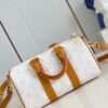 LV精品仿製M15076白色迷你手提包可調背帶經典壓紋設計款｜歐美奢侈品精品推薦