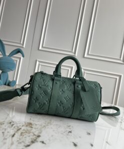 LV高仿綠色全皮Nano Speedy手袋壓紋設計質感推薦包款