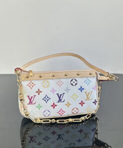 LV原單Multicolor彩色鏈條小包白底復古鉚釘迷你肩背推薦