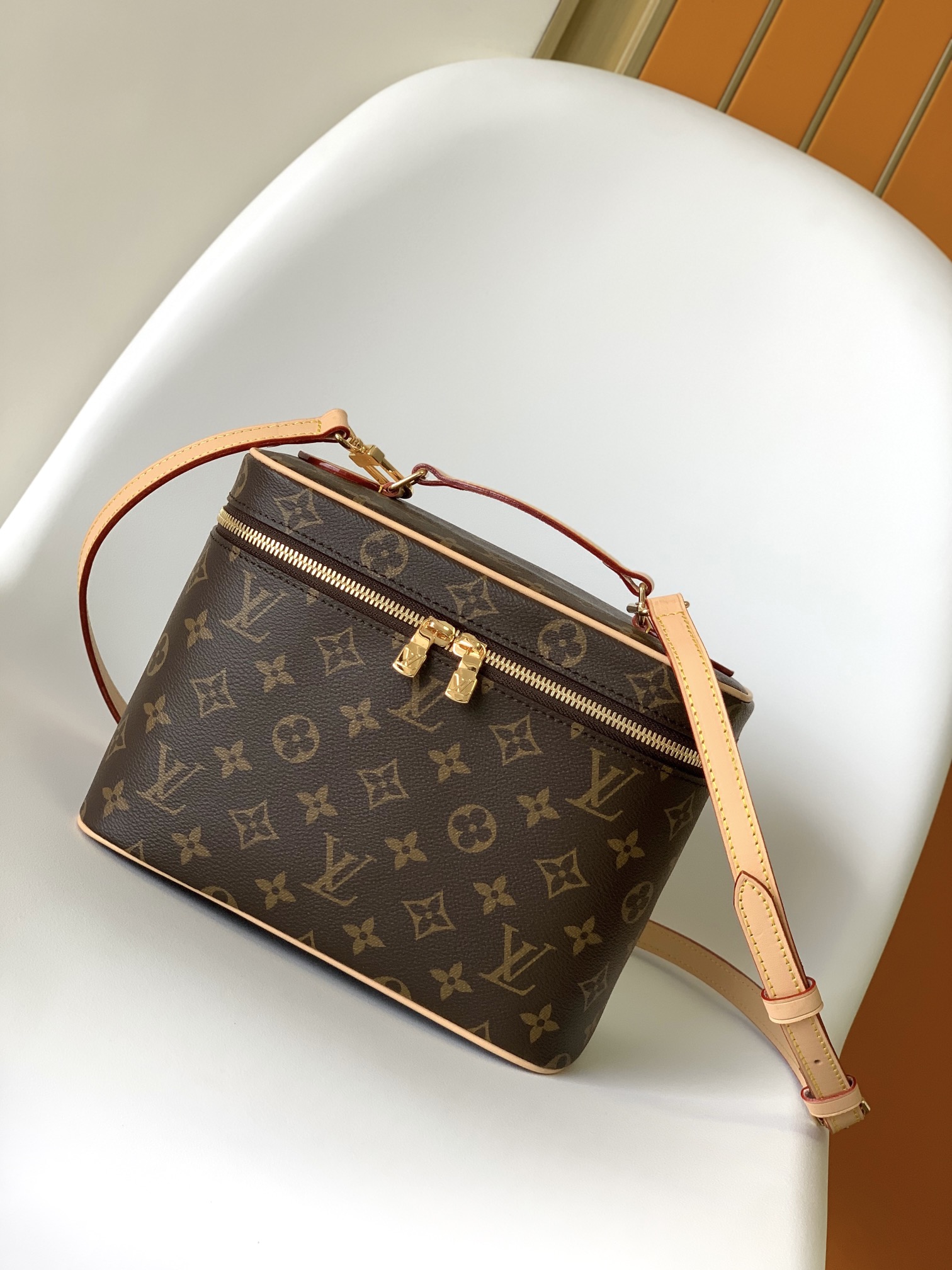 LV A貨M42265 Nice Nano化妝箱斜背包Monogram老花時尚推薦｜歐美奢侈品精品推薦