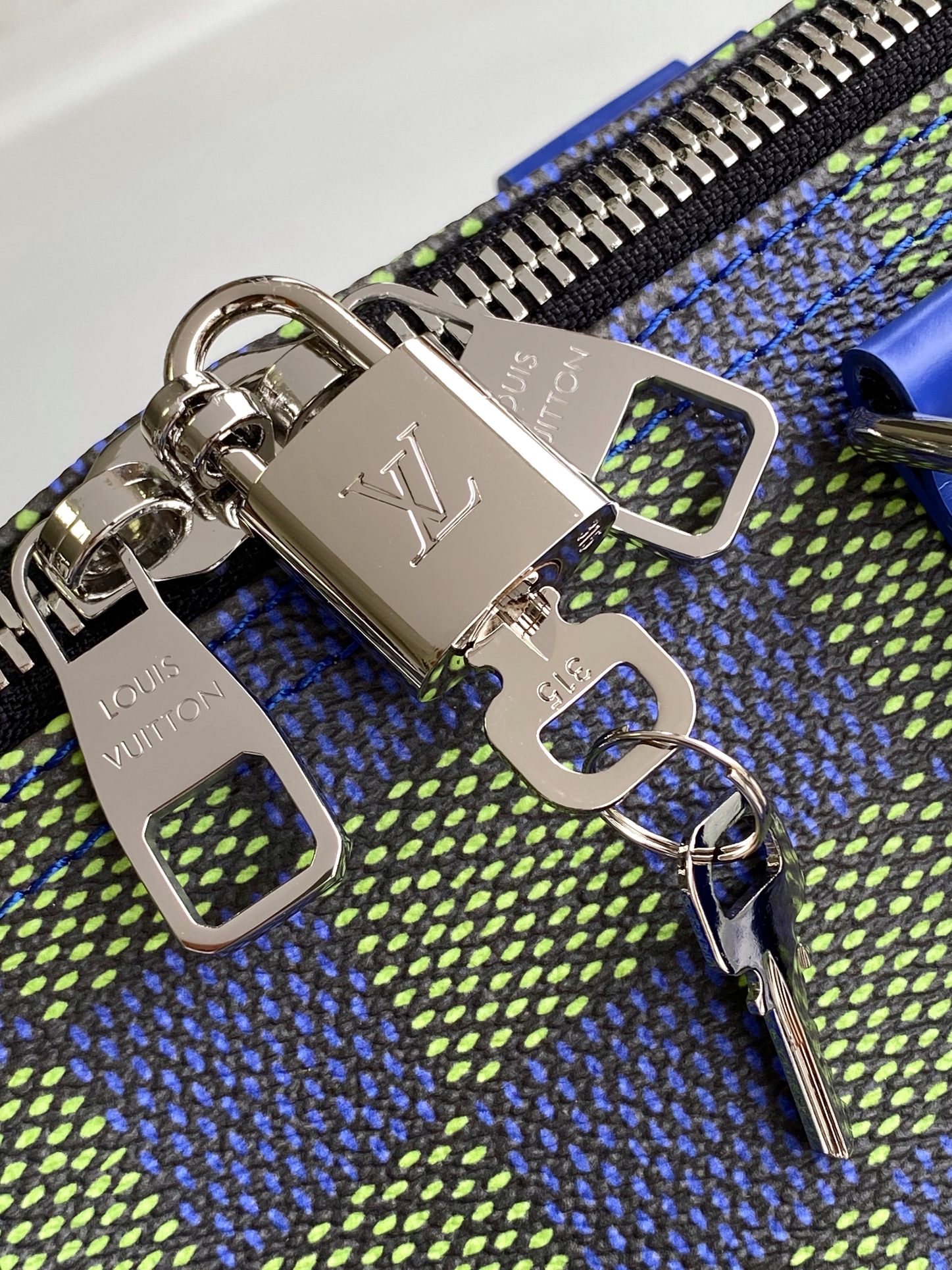 LV原單M00161 Keepall 50藍綠Damier格紋旅行袋潮流設計推薦｜歐美奢侈品精品推薦