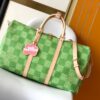 LV高仿M40667 Keepall 50綠色Damier編織風旅行袋春夏人氣款推薦｜歐美奢侈品精品推薦