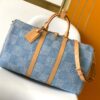LV一比一N40739 Keepall 50牛仔藍Damier Denim旅行袋時尚推薦款｜歐美奢侈品精品推薦