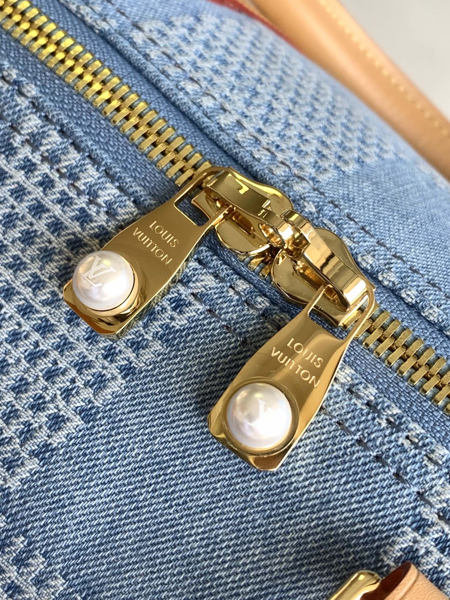 LV一比一N40739 Keepall 50牛仔藍Damier Denim旅行袋時尚推薦款｜歐美奢侈品精品推薦