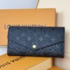 LV原單M82257 Sarah長夾黑色壓紋Monogram小牛皮精品百搭推薦款｜歐美奢侈品精品推薦