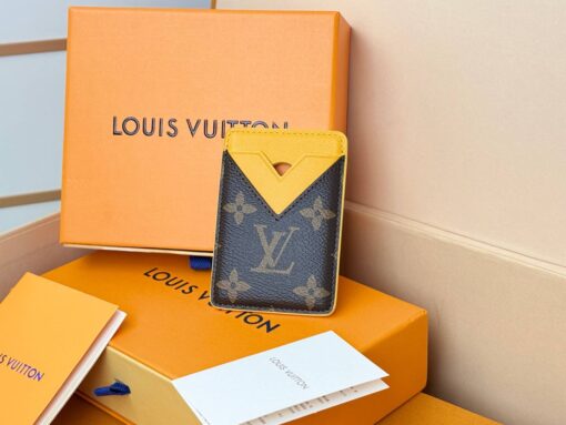 LV精品仿製M12853黃拼Monogram名片夾卡夾時尚小皮件卡包推薦
