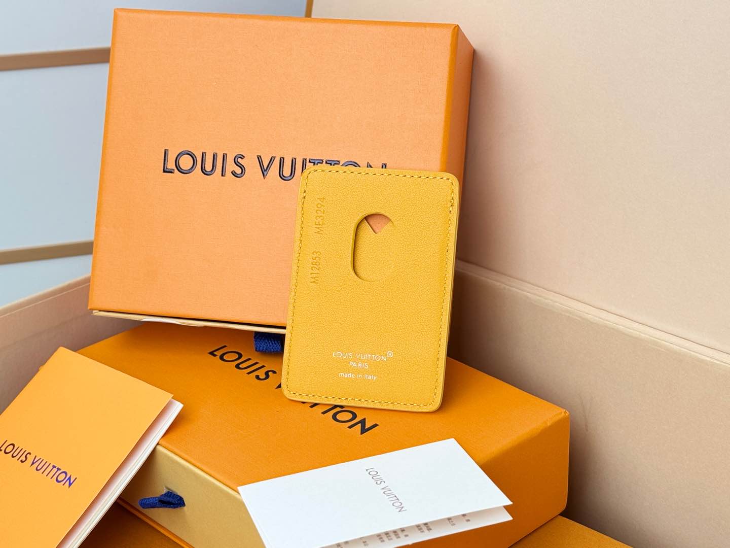 LV精品仿製M12853黃拼Monogram名片夾卡夾時尚小皮件卡包推薦｜歐美奢侈品精品推薦