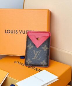 LV精品仿製M12856粉紅拼Monogram卡夾名片夾時尚小皮件推薦款