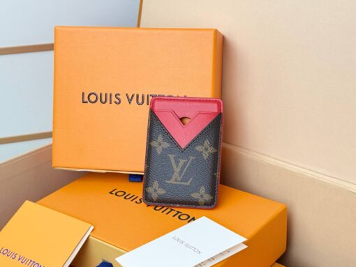 LV精品仿製M12856粉紅拼Monogram卡夾名片夾時尚小皮件推薦款