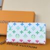 LV高仿M13908彩色老花拉鍊長夾時尚精品錢包推薦｜歐美奢侈品精品推薦