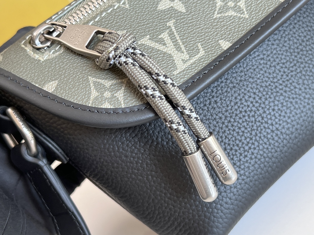 LV 精品仿製Monogram拼接黑灰斜背包潮流百搭人氣推薦款｜歐美奢侈品精品推薦