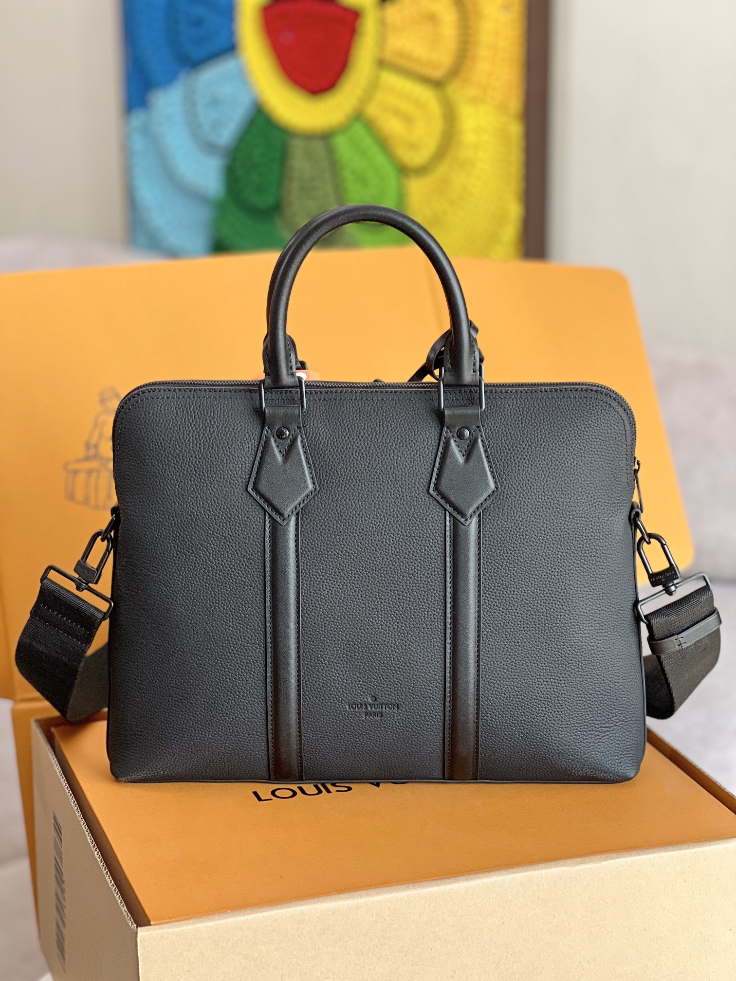 LV A貨黑色全皮手提斜背包 M59159質感通勤推薦款｜歐美奢侈品精品推薦