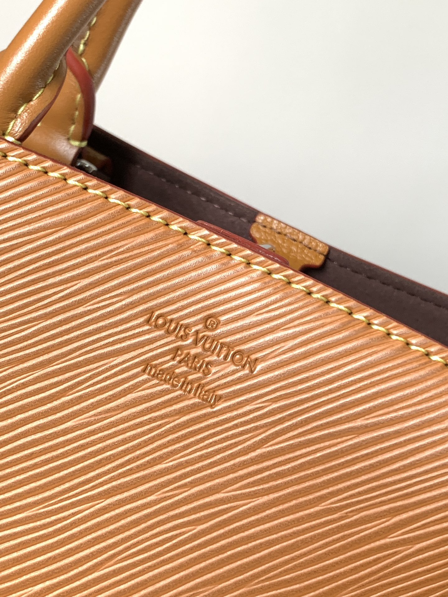 LV 精品仿製Epi橘色壓紋拼Monogram內裡托特包百搭通勤人氣推薦｜歐美奢侈品精品推薦