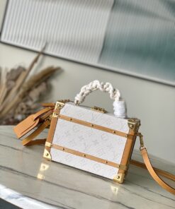 LV原單M14440 Petite Malle箱型小包編繩手柄復古新作推薦