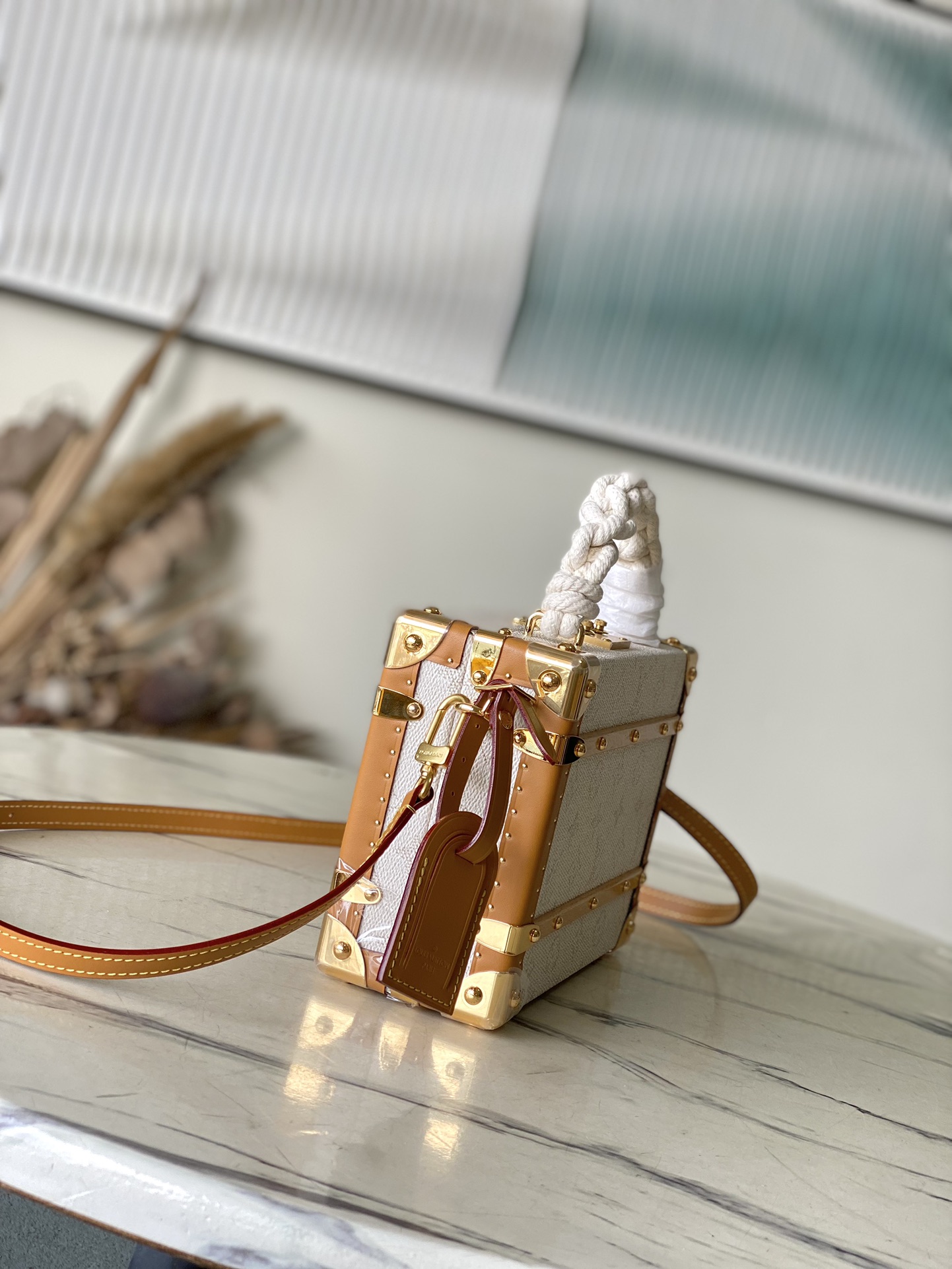 LV原單M14440 Petite Malle箱型小包編繩手柄復古新作推薦｜歐美奢侈品精品推薦