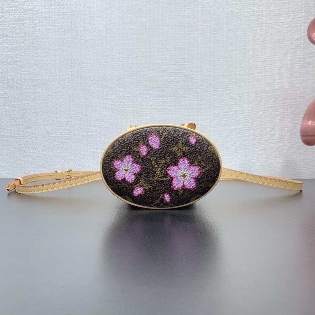 LV高仿M13417櫻花限量圓筒包配卡夾夢幻春日新品推薦｜歐美奢侈品精品推薦