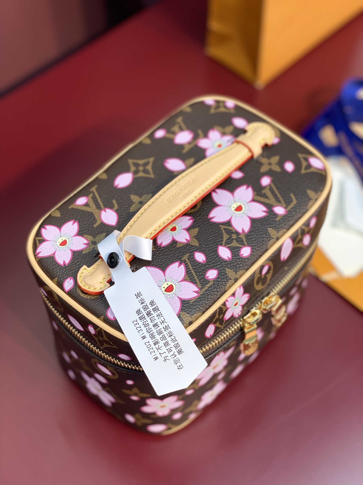 LV高仿M14181櫻花限量化妝箱粉嫩Monogram帆布人氣推薦｜歐美奢侈品精品推薦