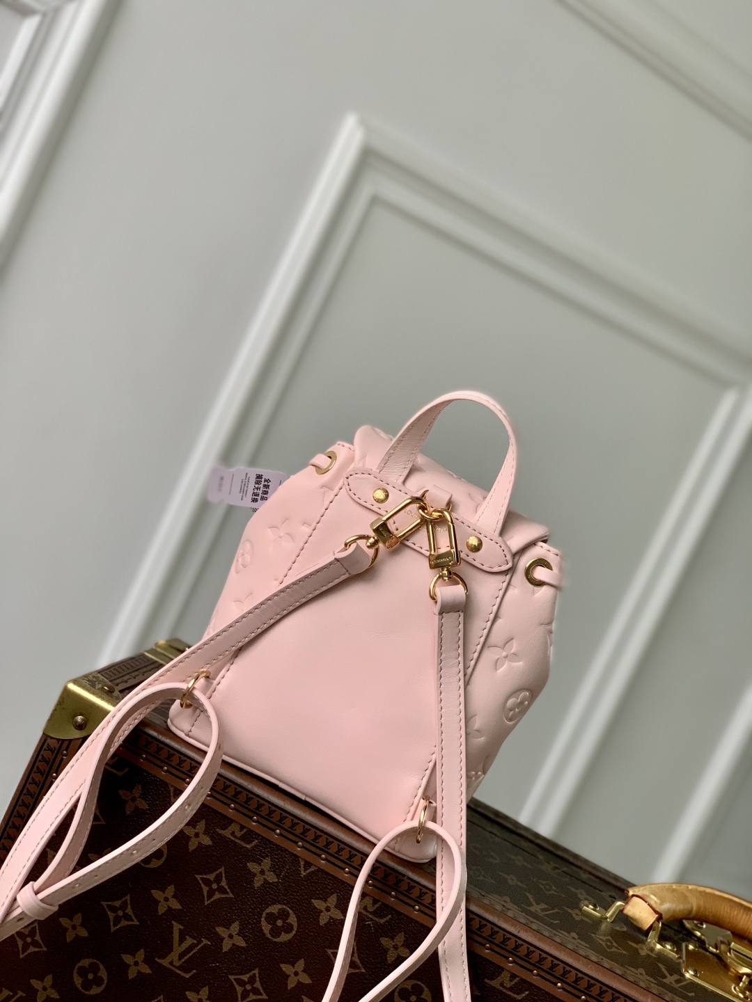 LV A貨M13389粉色迷你背包Monogram壓紋金鏈人氣新作推薦｜歐美奢侈品精品推薦