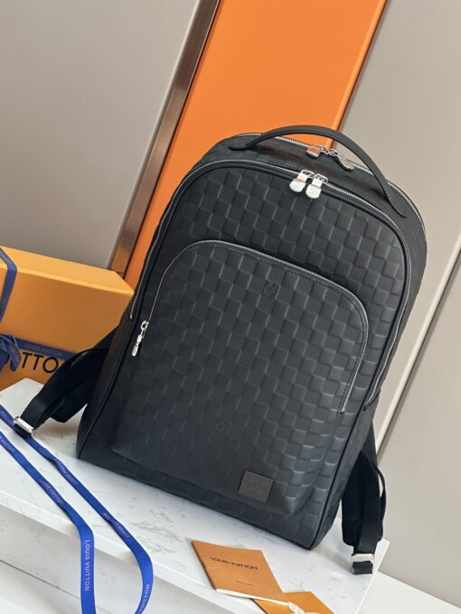 LV 高仿棋盤格後背包 N40501款 烘黑格紋設計 男士百搭通勤首選