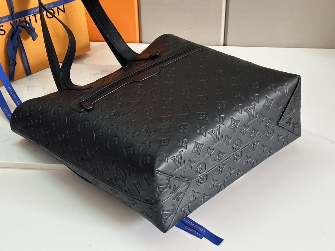 LV黑色托特包 M24777一比一復刻肩背大容量壓紋手提包｜歐美奢侈品精品推薦