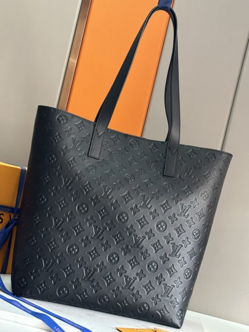 LV黑色托特包 M24777一比一復刻肩背大容量壓紋手提包
