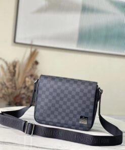 LV N42710 高仿棋盤格斜背包 經典格紋款 男士精品側背信差包