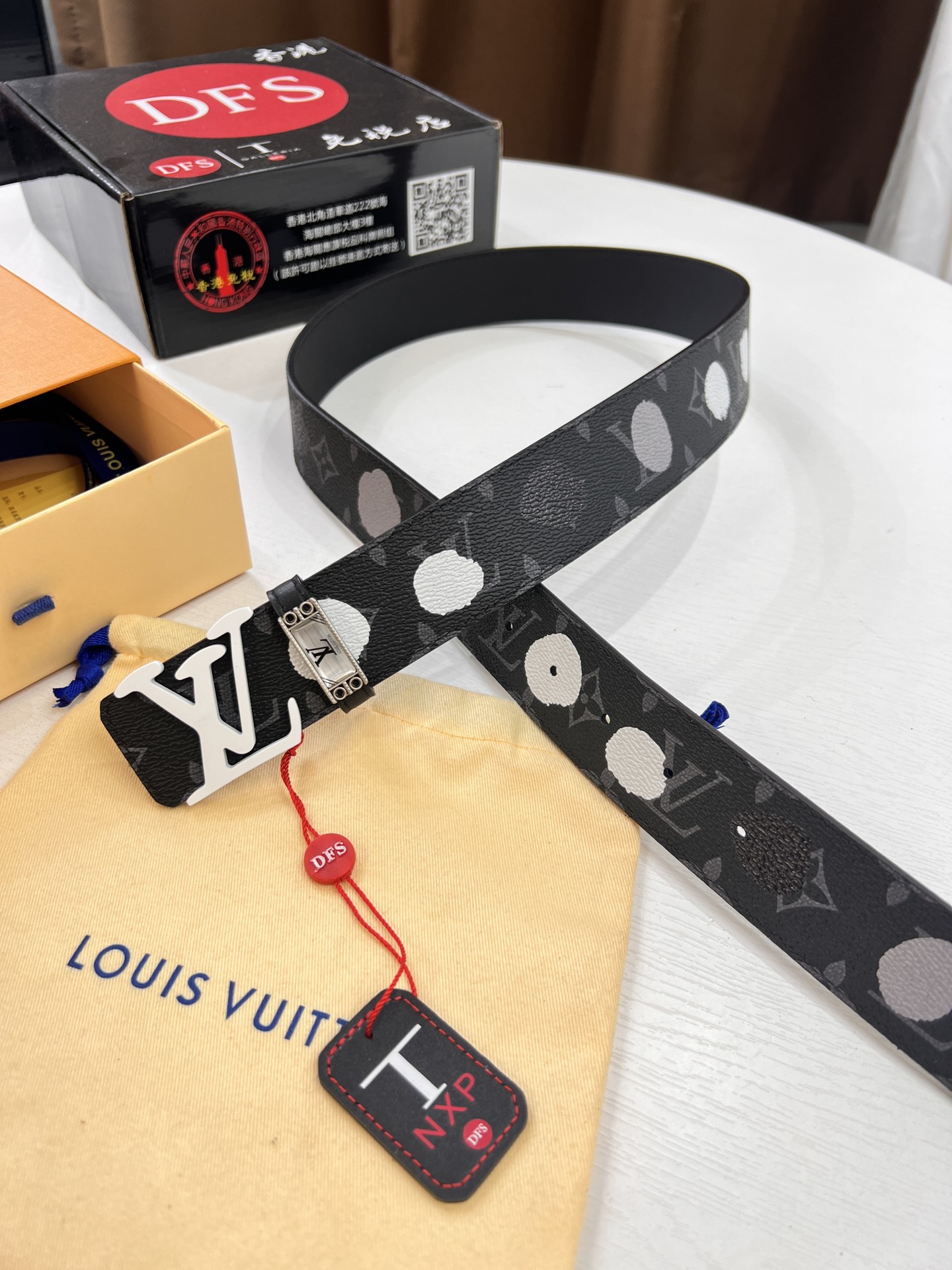 LV 高仿Monogram Eclipse圖騰皮帶潮流百搭腰帶推薦｜歐美奢侈品精品推薦